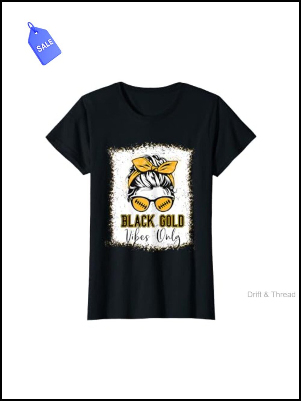 Football Vibes Only Leopard Print Women's T-Shirt Classic Fit Short Sleeve